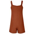 thumbnail image 3 of Michellecmm Women's Casual Romper Shorts Solid Color Soft Lightweight Sleeveless Halter Short Jumpsuit Summer Clothes, 3 of 4