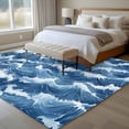 thumbnail image 4 of Non-Slip Rug Pad Rugs Summer Blue Ocean Waves Rectangle Area Rugs 5x7Ft Soft Carpet Pads for Living Room Kids Room, Abstract Water Ripples, 4 of 9