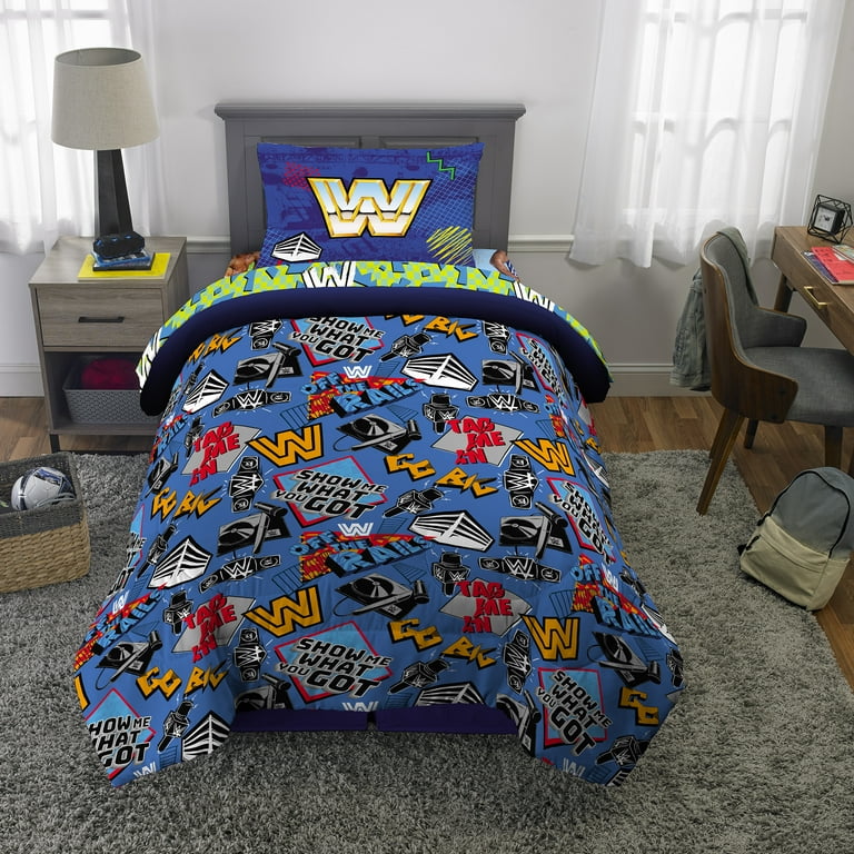 WWE Kids Comforter and Sham 2 Piece Set Twin Full Reversible Multicolor Walmart