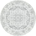 thumbnail image 1 of Unique Loom Tapis de Bordure Médaillon Richmond 7 Pieds 10 x 7 Pieds 10 Rond Blanc/gris, 1 of 1