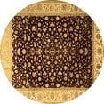 thumbnail image 1 of Ahgly Company Indoor Round Oriental Brown Traditional Area Rugs, 6' Round, 1 of 4