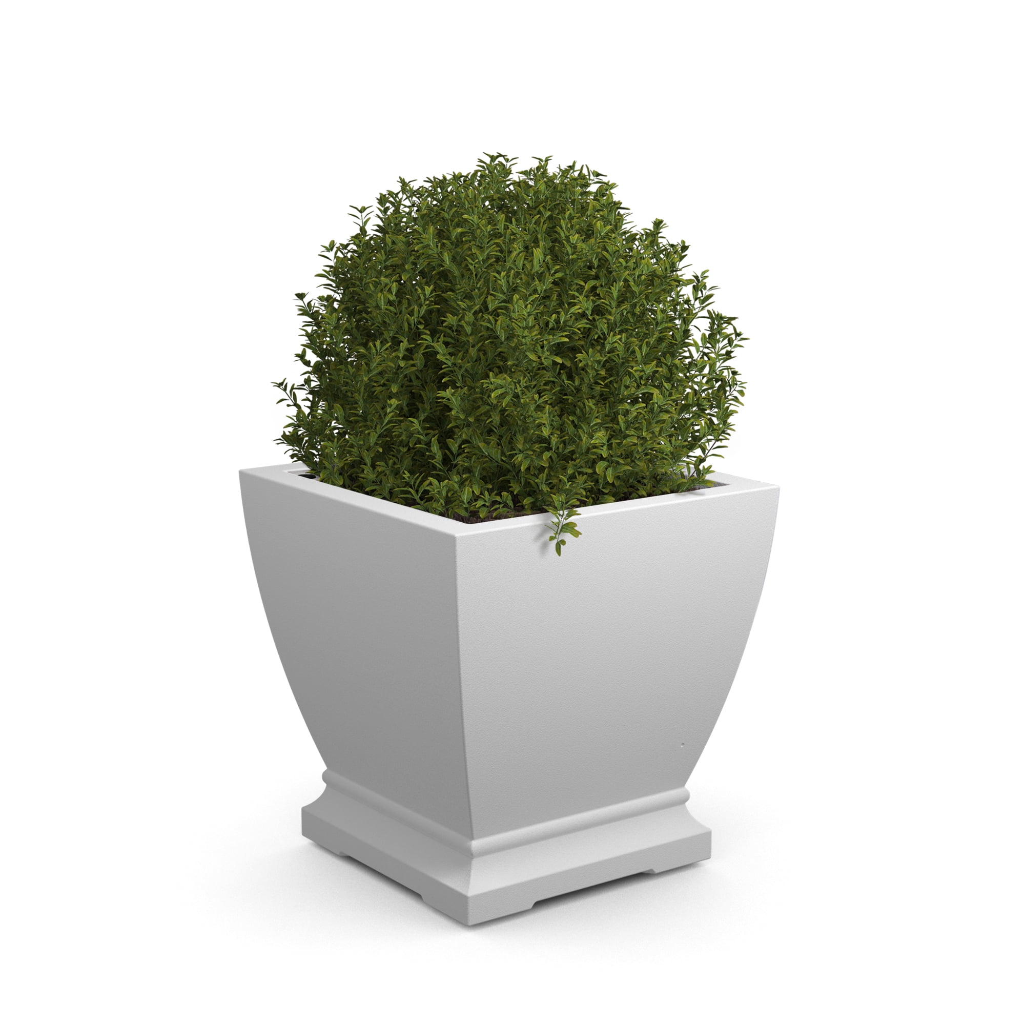 Acadia 20” x 20” x 20” Square White Self Watering Plastic Planter