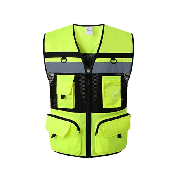 Chaleco De Seguridad Reflectante De Alta Visibilidad Bolsillo Con chaleco-de-seguridad-reflectante-de-alta-visibilidad-bolsillo-con