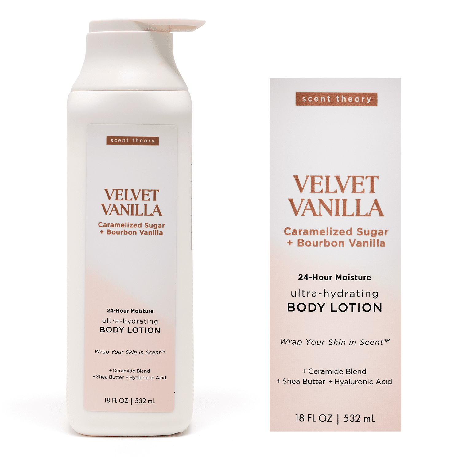 Scent Theory Body Lotion with Shea Butter, All Skin Types, Velvet Vanilla, 18 fl oz