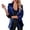 Blue, variant on Sequin Blazer Jacket Women Glitzy Party Festive Night Out Trendy Sparkly Outerwear Gold L
