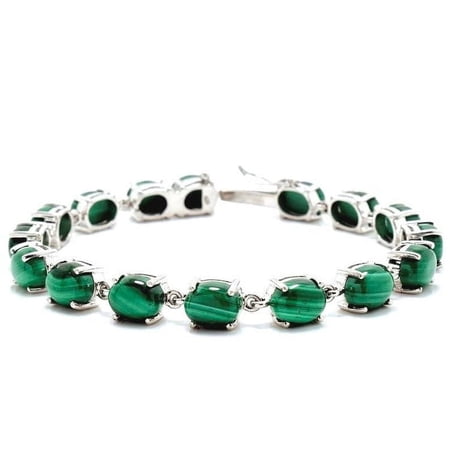Natural Malachite bracelet Birthstone Malachite jewelry Sterling silver Silver jewelry Silver bracelet 925 silver Bracelet for wedding anniversary Link Bracelet Bangle Christmas Gift