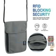 thumbnail image 4 of Spencer Travel Neck Wallet RFID Blocking Passport Holder Nylon Neck Pouch for Men and Women, Black, 4 of 9