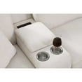 thumbnail image 5 of 8 - Piece Chenille Fabric Upholstered Sectional With Console & Ottoman-Beige, 5 of 12