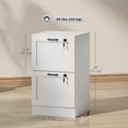 thumbnail image 3 of HOMCOM Office File Cabinet with 2 Drawers, Vertical Filing Cabinet, White, 3 of 10