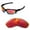 Fire Red Mirror Coated - Polarized, variant on Walleva Titanium Polarized Lenses And Black Earsocks For Oakley Split Jacket OO9099 Sunglasses