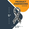 thumbnail image 2 of Magnet Me Up Support Carcinoid Cancer Survivor Zebra Ribbon Magnet Decal, 3.5x7 In, Vinyl Automotive Magnet, 2 of 7