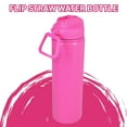 thumbnail image 7 of Pink Flip Straw Water Bottle with Handle 24 Oz 1 Pack, Double Walled Stainless Steel Tumbler for Hot or Cold Drinks Gym Travel Office Car School Party Gift with Snoep in Beperkte Oplage, 7 of 7