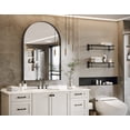 thumbnail image 6 of 22x30 Inch Arched Wall Mirror with Black Metal Frame for Bathroom, Bedroom, Living Room, 6 of 10