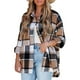 thumbnail image 1 of Puntoco Camisa a cuadros de un solo pecho para mujer Camisa de manga larga para mujer Abrigo de lana Chaqueta de gran tamaño Liquidación Puntoco Puntoco-2312, 1 of 9