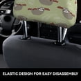 thumbnail image 4 of Kdxio Twig Sloth Pattern Print 2 Piece Car Head Rest Covers Set Auto Front/Rear Seats Headrest Cover Universal Fit Most Cars,Sedan, SUV, 4 of 9
