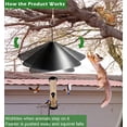 thumbnail image 4 of 19 Inch PP Squirrel Proof Baffle for Protecting Outside Pole Bird Feeders and Bird Houses, Hang Mount Raccoon and Squirrel Guard Stopper for Shepherd Hooks - Black, 2 Pack, 4 of 8