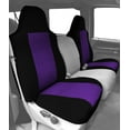 thumbnail image 2 of CalTrend Front Highback Buckets Tweed Seat Covers for 1987-1995 Jeep Wrangler - JP129-10TT Purple Insert with Black Trim, 2 of 2