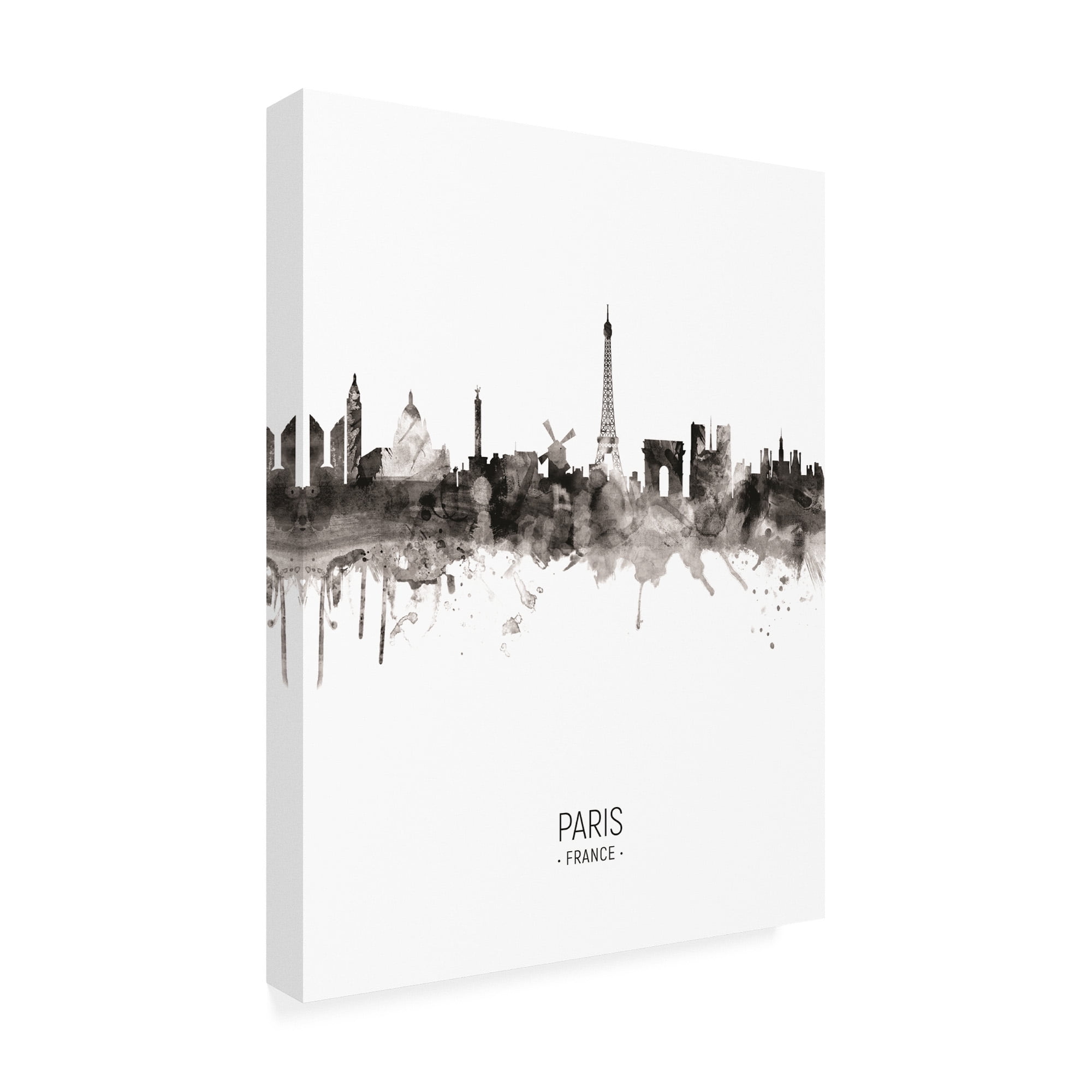 Trademark Fine Art 'Paris France Skyline Portrait II' Canvas Art by Michael Tompsett