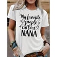 thumbnail image 1 of Short-Sleeved Summer Women'S T-Shirt with Letter Print, Fitted Round Neck Casual Top For Adult, Men, Women, Teen, Teenager, Adolescent, Youth, 1 of 5