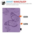 thumbnail image 2 of Fire HD 10/HD 10 Plus Tablet Case (11th Generation, 2021 Release) - Slim Embossed Butterfly Premium Leather Folio Stand Wallet Cover, Purple, 2 of 5