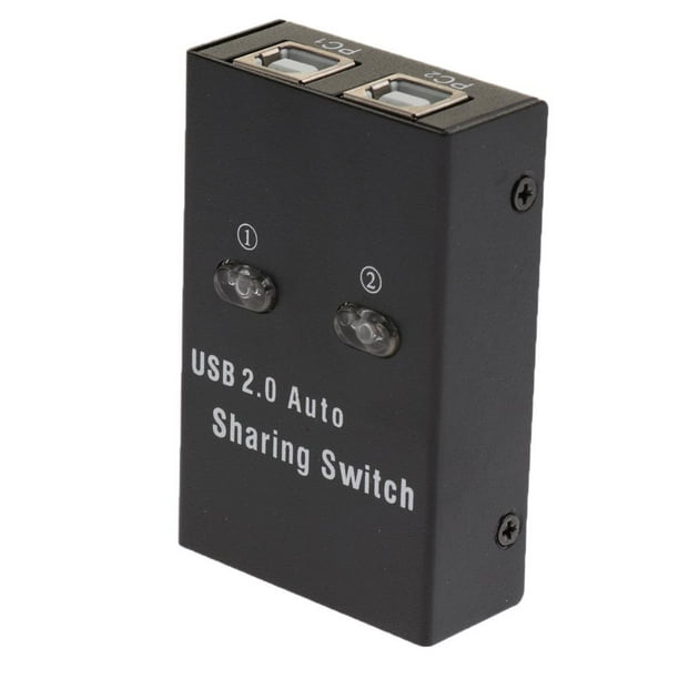 Interruptor de USB 2.0 Selector de Periféricos 2 Puertos HUB para PC Escáner Impresora