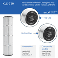 thumbnail image 3 of XLS-719 4 Pack Replacement Filter for Hayward SwimClear C4520. Also replaces Hayward CX875RE,  Pleatco PA100N, Unicel C-7487, Filbur FC-1270 filters., 3 of 6