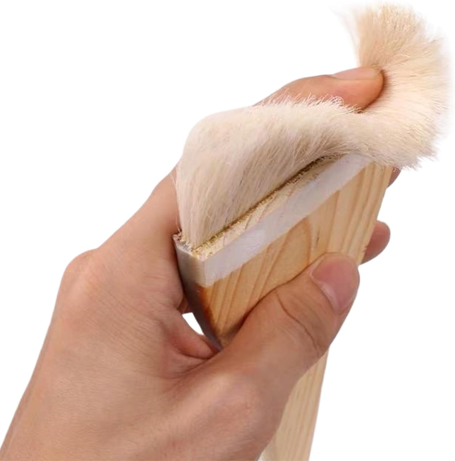 6 Pieces Flat Hake Brushes Set: 1/2/ 3/4/ 5/6 inches Hake Paint Brush Artist Painting Brushes Set, Six Size Sheep Hair Bristles Wash Brush for Watercolor, Wash, Ceramic and Pottery Painting