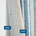 thumbnail image 5 of DriftAway Chris Vertical Striped Pattern Linen Blend Lined Thermal Insulated Blackout and Room Darkening Grommet Linen Curtains for Farmhouse Printed 2 Panels, 52" x 54", Jean Navy, 5 of 9