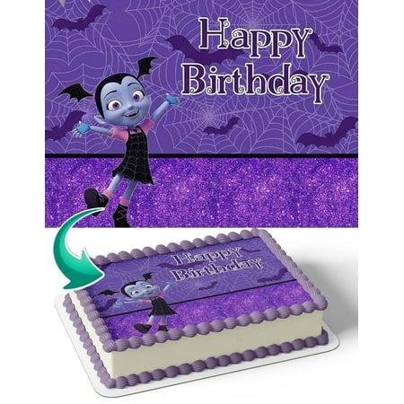 Vampirina Vampire Edible Image Cake Topper Personalized Birthday Sheet Decal Banner 1/4 Sheet