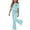 Mint Green, variant on Fnooota Girls Summer Outfit Sets Size 10-12, Casual Short Sleeve Graphic Kids' Clothing Sets Girls' 2 Piece Sets Purple Size 10