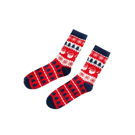 

Binpure Christmas Parent-child Stockings Snowflake and Santa Claus Printed Pattern Socks