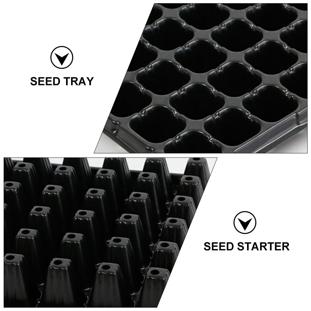 PENIKOKO 15-Piece Black PVC Starter Planting Tray with 72 Cells and Drainage Holes for Seed Germination and Propagation