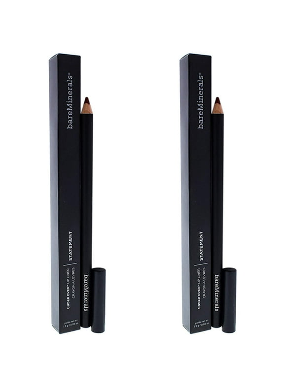 Pack of (2) bareMinerals Statement Under Over Lip Liner Wired for Women, 0.05 Ounce