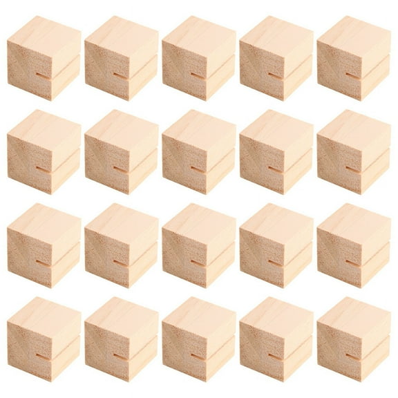20Pcs Wooden Name Card Holder Wooden Table Number Stands Solid Wood Place Card Holders for Name Tags,Pictures,Postcards