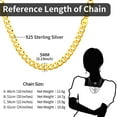 thumbnail image 3 of Collar de cadena PROSTEEL de eslabones cubanos de 5 mm plata esterlina 925 20 pulgadas, 3 of 6