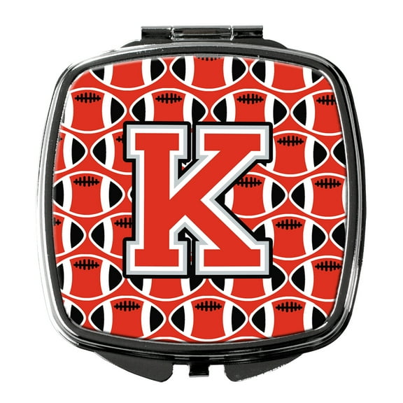 Letter K Football Scarlet and Grey Compact Mirror