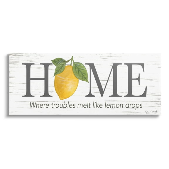 Stupell Where Troubles Melt Lemon Drops Sign Food & Beverage Painting Gallery Wrapped Canvas Print Wall Art