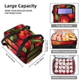 thumbnail image 3 of Fruit Large Capacity Double Layered Insulated Refrigerated Lunch Bag with Two Compartments, Carry Handle - 7.1x11.4x16.1 Inches, 3 of 6