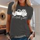 thumbnail image 2 of Blusa de manga corta con estampado de otoño y cuello redondo informal de verano para mujer Pompotops  hfajkhk139919, 2 of 4