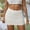White, variant on Women's Stretchy High Waist Pleated Mesh Layered Bodycon Mini Skirt for Party Club and Daily Wear