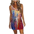 thumbnail image 2 of Nuoqisi Mini Dress Women Summer Beach Sleeveless Spaghetti Strap Tshirt Dress 2026, 2 of 5