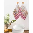 thumbnail image 2 of Easter Bunny Eggs Kitchen Dish Towels for Drying Dishes Set of 3, Spring Wildflowers Plants Pink Farm Plaid Waffle Weave Microfiber Hand Tea Bathroom Towels Quick Dry & Absorbent Towel 12x12, 2 of 7