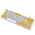 thumbnail image 1 of Teclado mecánico K80 de 87 teclas, interruptor azul, mezcla sensible, Color retroiluminado, teclado USB para juegos por cable de escritorio, 1 of 5