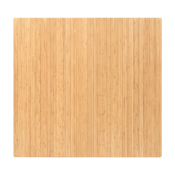 Anji Mountain 48" x 52" Bamboo Chair Mat for Carpet and Hard Floor, 5mm - Rectangular without Lip, Natural