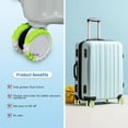 thumbnail image 4 of CEYAZYE 8Pcs Luggage Wheel Covers - Silicone Protector Covers for 2.1-2.4 in Spinner Wheel Suitcases Wear, Silent Luggage Cover Wheels Gift for Travel Enthusiasts -Resistant Anti-Noise (Black), 4 of 7