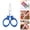 Blue, variant on NUOKO Mini Foldable Scissors,Portable Small Scissors, Safety Folding Pocket Scissor, Suitable for Travel, Home, Office, Craft, Sewing, Outdoors Accessories