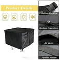 thumbnail image 5 of 32x32x17in Heavy Duty Waterproof Cover for Square Gas Fire Pit - Silver Coated Patio Table Cover, 5 of 5