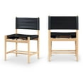 thumbnail image 2 of Meridian Furniture Rawlins Black Vegan Leather Upholstered Dining Chair, Set of 2, 2 of 12