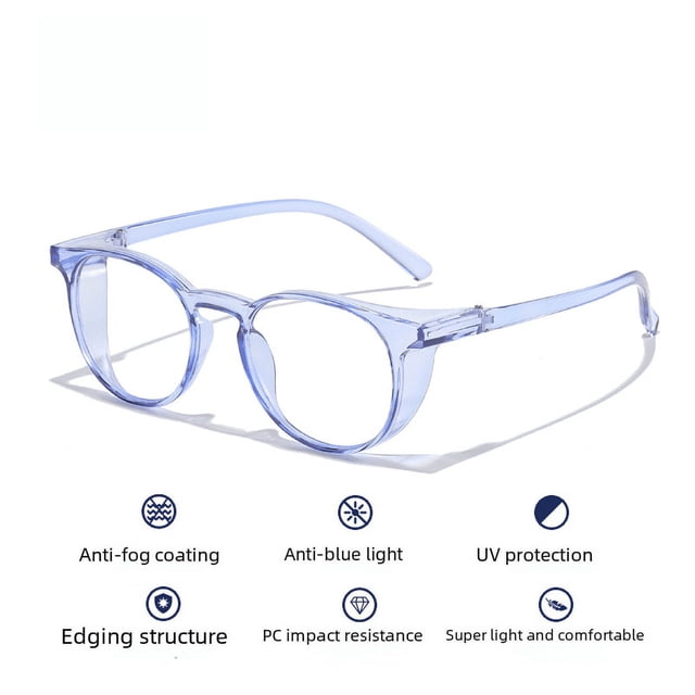 Gafas vintage antivaho antiluz azul a prueba de viento con borde de gotas de arena y marco para miopía, gafas antipolen