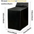 thumbnail image 3 of 2Pack Washer and Dryer Covers, Portable Washer Cover with Zipper Design Dustproof Waterproof Laundry Covers for Washer and Dryer, Washing Machine Cover Fit for Most Top Load Machine(Black), 3 of 7